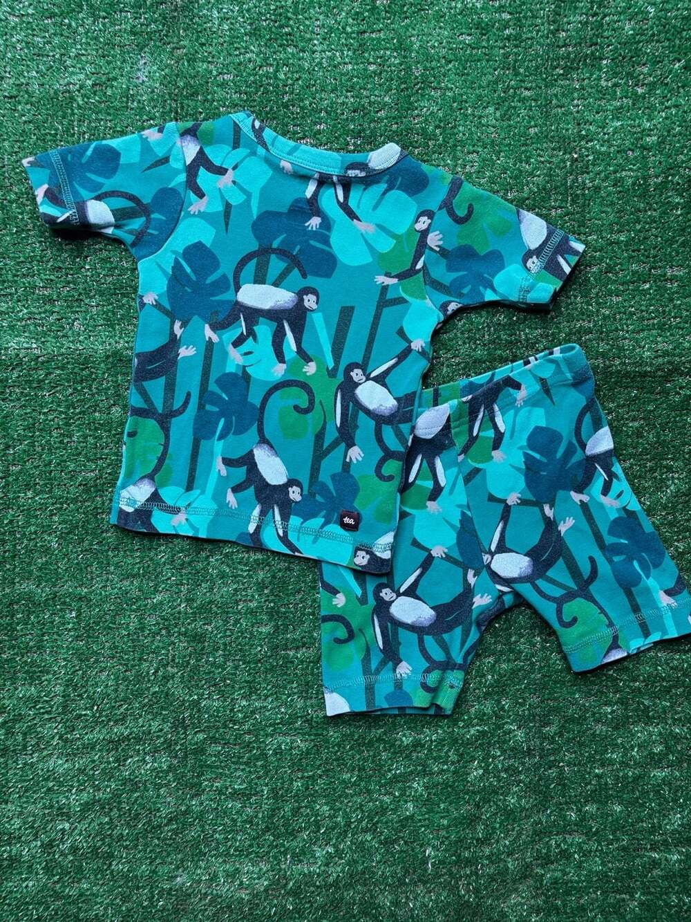 Tea Collection Monkey In Your Dreams Pajama Set Toddler 2